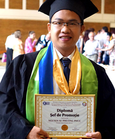 Du học sinh Việt đạt thủ khoa tốt nghiệp ở Romania